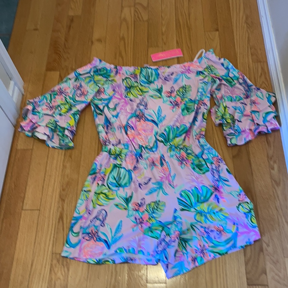 Lilly Pulitzer Mermaid in the Shade Romper - Picture 4 of 6